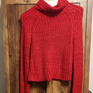 Arizona Jean Company Vibrant Red Cowl Neck Sweater
